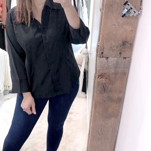 CATO black button down shirt size large - Picture 1 of 9